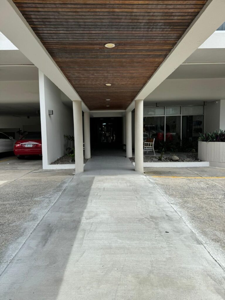 Covered Parking next to Main Entrance