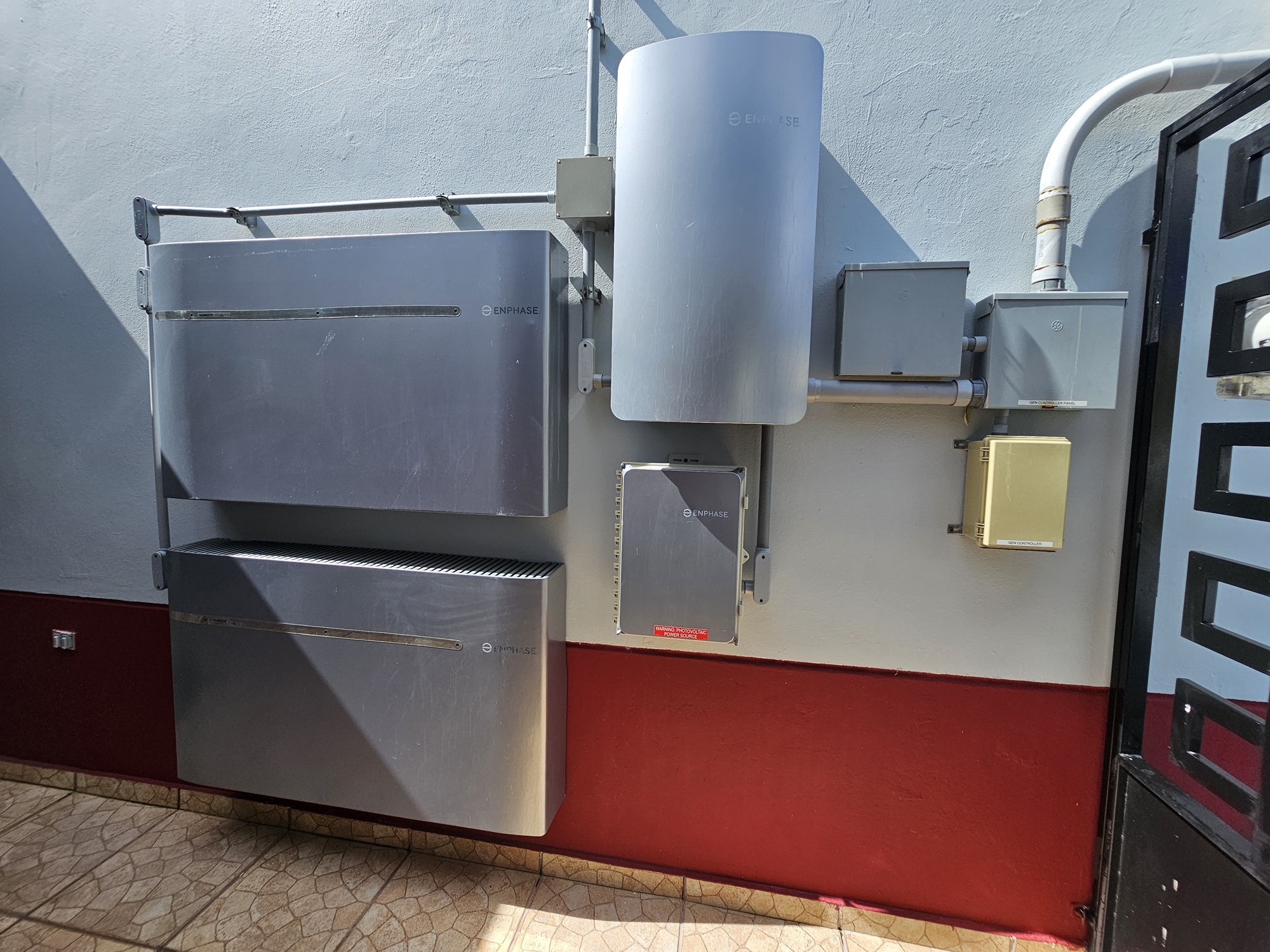 Enphase solar system with 20 panels and 2 batteries